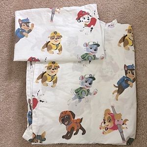 Pottery Barn Paw Patrol, organic cotton, toddler bed sheet set